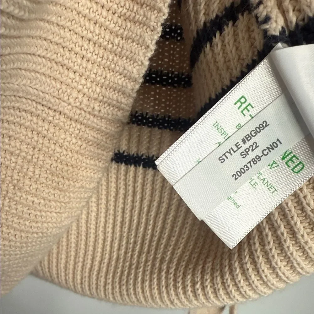 J. Crew Relaxed collared sweater in stripe XS